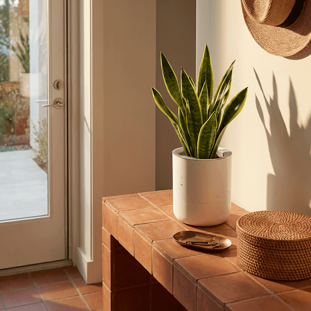 Snake Plant in LeafyPod planter
